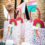 Picture of Treat bags - Rainbow with dots (4pcs)