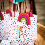 Picture of Treat bags - Rainbow with dots (4pcs)