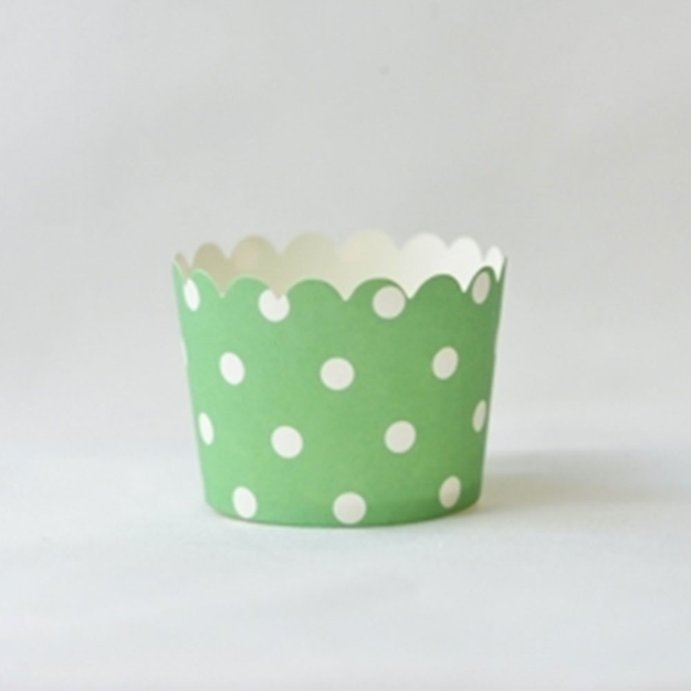 Picture of  Green Polka Dots baking cups
