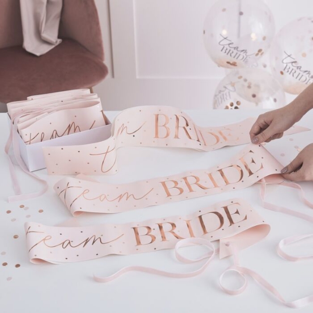 Picture of Sashes - Team Bride dots (6 Pack)