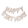 Picture of Happy Birthday Balloon Banner - Clear with pink iridescent shimmer