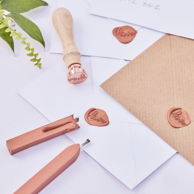 Picture of Wax seal wedding invitations stamp kit