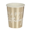 Picture of Paper cups - Happy Birthday gold (8pcs)
