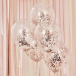 Picture of Rose gold confetti filled balloons