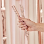 Picture of Stainless steel - Rose gold straws (5pcs)