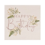 Picture of Paper napkins - Happy birthday floral (16pcs)