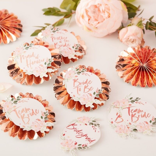 Picture of Badge Kit floral - Team Bride