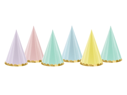 Show details for Party hats - Pastel (6pcs) Picture of Party hats - Pastel (6pcs)