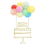 Picture of Cake topper - Rainbow Balloon  (Meri Meri)