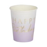 Picture of Paper cups - Happy Birthday lilac (8pcs)