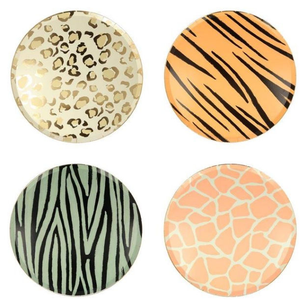 Picture of Side paper plates - Safari animal print  (Meri Meri) (8pcs)