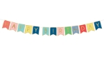 Picture of Happy Birthday Bunting with colorful flags