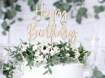 Ξύλινο διακοσμητικό για τούρτα - Happy Birthday