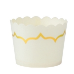 Picture of Cake cups white with gold