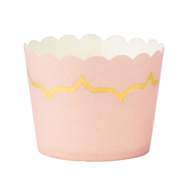 Picture of Cake cups pastel pink with gold