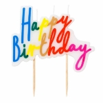 Picture of Μulticolor Happy Birthday candle