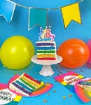 Picture of Μulticolor Happy Birthday candle