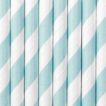 Picture of Baby blue and white striped straws (10pc.)