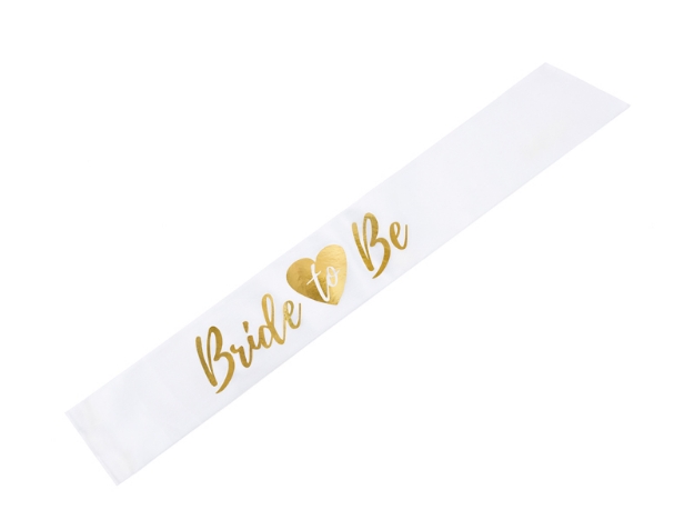 Picture of Bride to be Sash - Satin with gold