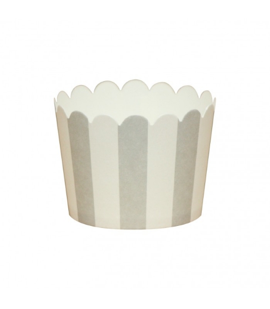 Picture of Baking cups grey stripe 