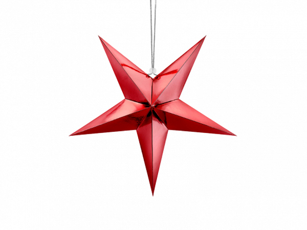 Κόκκινο διακοσμητικό αστέρι  (45εκ)