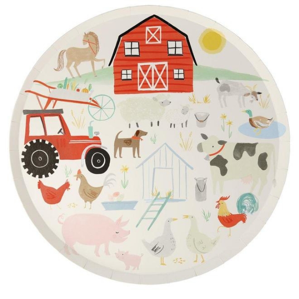 Picture of Dinner paper plates (Meri Meri) - Farm (pcs)