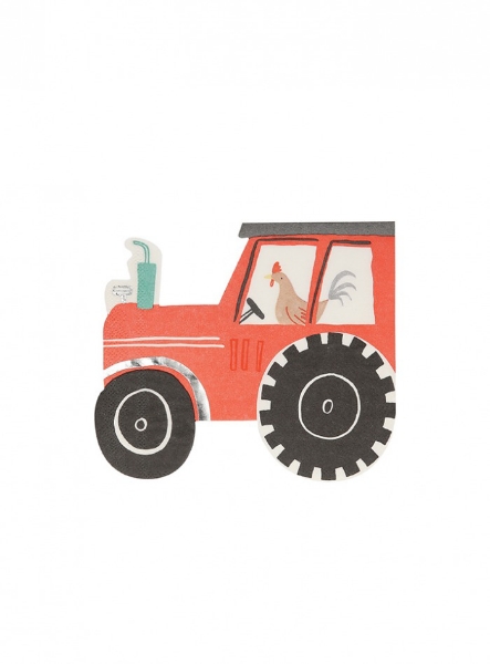 Picture of Paper napkins (Meri Meri) - Tractor (16pcs)