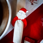 Picture of Wooden rings for napkins - Santa (4pcs)