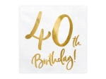 Picture of Paper napkins - 40th Birthday! (20pcs)