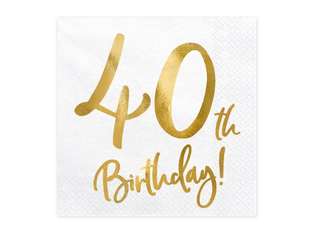 Picture of Paper napkins - 40th Birthday! (20pcs)