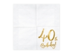 Picture of Paper napkins - 40th Birthday! (20pcs)