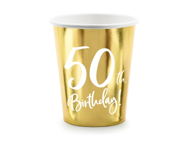 Picture of Paper cups - 50th Birthday! (6pcs)