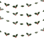 Picture of Holly leaves Christmas garland decoration 