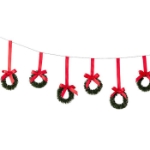 Picture of Hanging Christmas wreath bunting decoration 