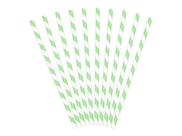 Picture of Paper straws mint and white (10pc.)