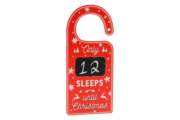Ξύλινο διακοσμητικό "Only...sleeps until Christmas"