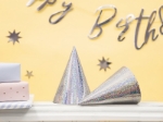 Picture of Party hats - Holographic silver (6pcs)