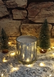 Picture of Scented soy candle in silver glass - Vanilla Cinnamon