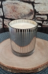 Picture of Scented soy candle in silver glass - Baby powder