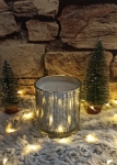 Picture of Scented soy candle in silver glass - Baby powder