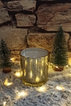 Picture of Scented soy candle in gold glass -Vanilla Cinnamon