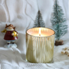 Picture of Scented soy candle in gold glass -Vanilla Cinnamon