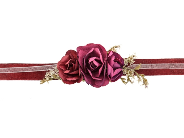 Picture of Flower wrist corsage - Deep red
