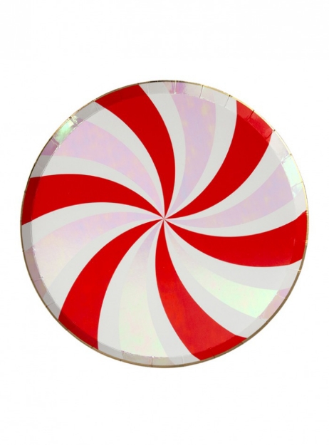 Picture of Paper plates - Peppermint swirl