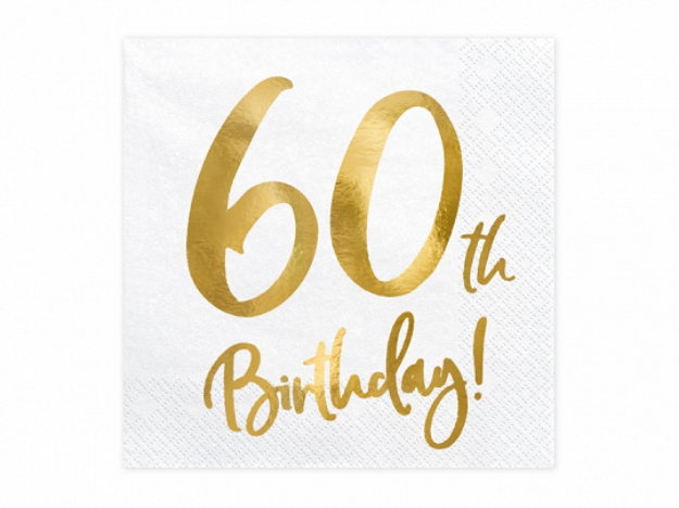 Picture of Paper napkins - 60th Birthday! (20pcs)