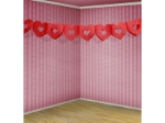 Picture of Tissue paper garland Hearts, red, 3m