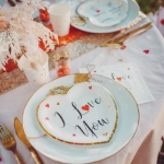 Picture of Heart shaped plates - I love you