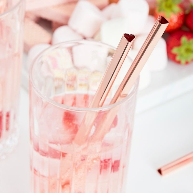 Picture of Heart shaped metal straws  (5pcs)