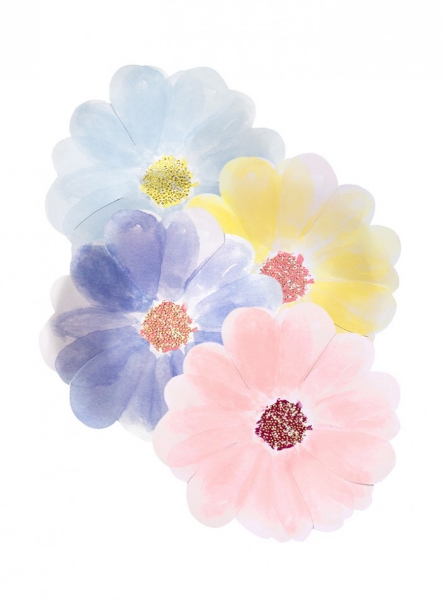 Picture of Side paper plates - Flower (Meri Meri) (8pcs)