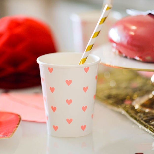 Picture of Paper cups with hearts (Meri Meri) (12pcs)